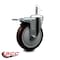 Service Caster 5'' Maroon Poly Wheel Swivel 7/16'' Stem Caster with Total Lock Brake SCC-GRTTL20S514-PPUB-MRN-716138 - alternate 2